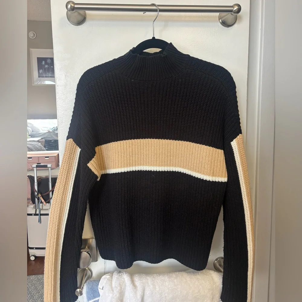 Stripe High Neck Sweater - Picture 2 of 2